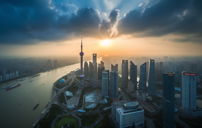 上海外滩城市建筑日落风光摄影作品照片素材,高清,摄影图,摄影图片,图片大全,摄影图免费下载